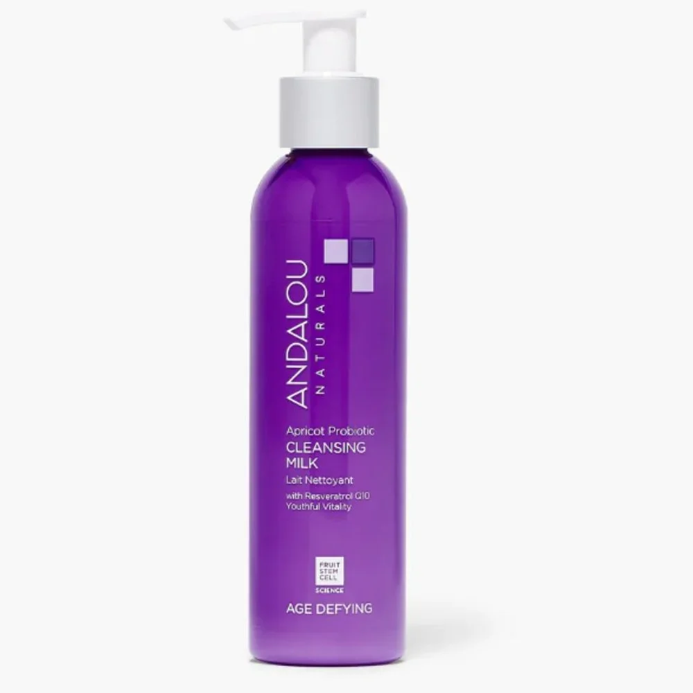 Andalou Women's Age Defying Apricot Probiotic Cleansing Milk 6oz Dry Skin